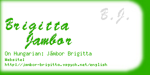 brigitta jambor business card
